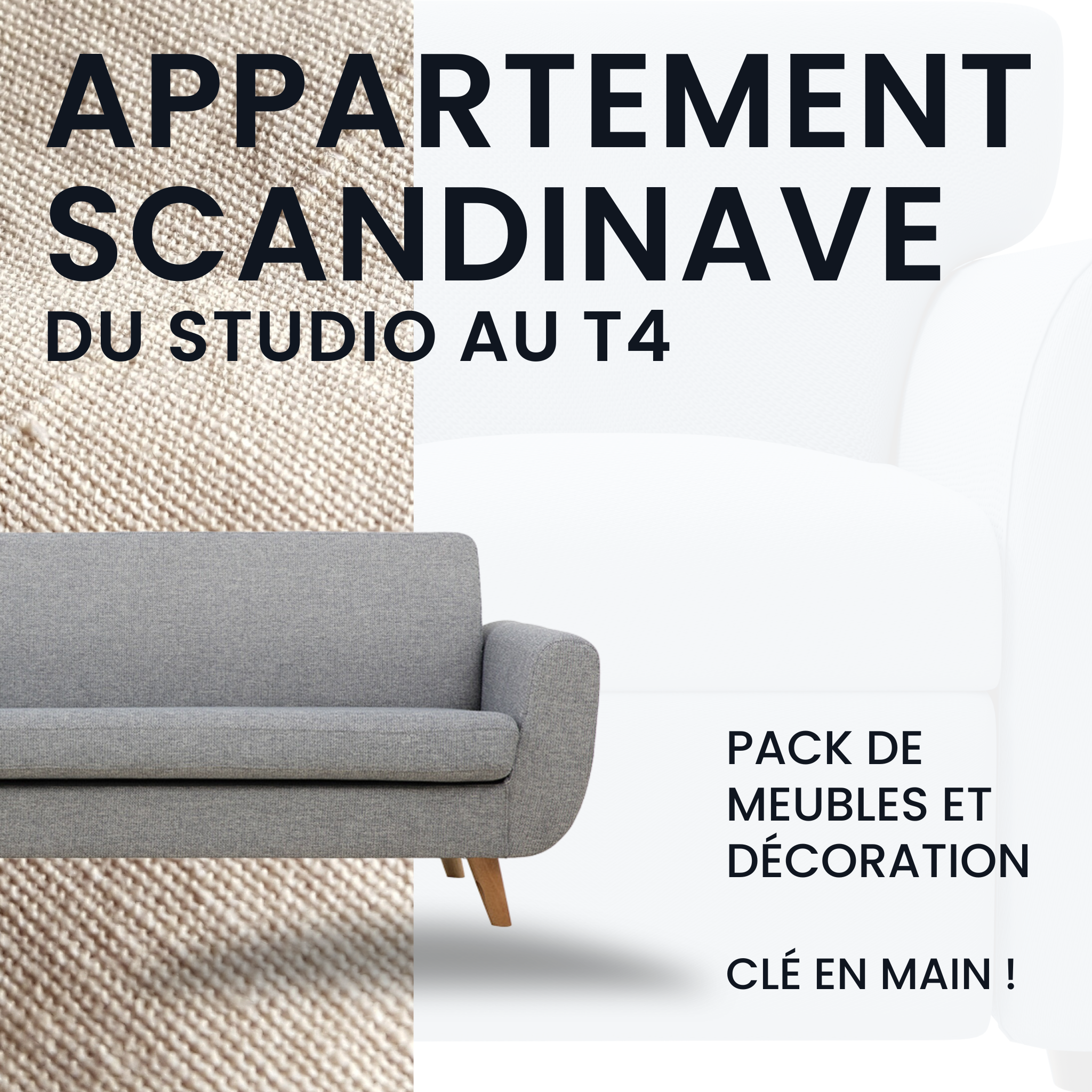 Pack meubles appartement SCANDINAVE